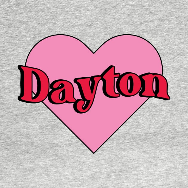 Dayton Ohio Heart by Moon Ink Design